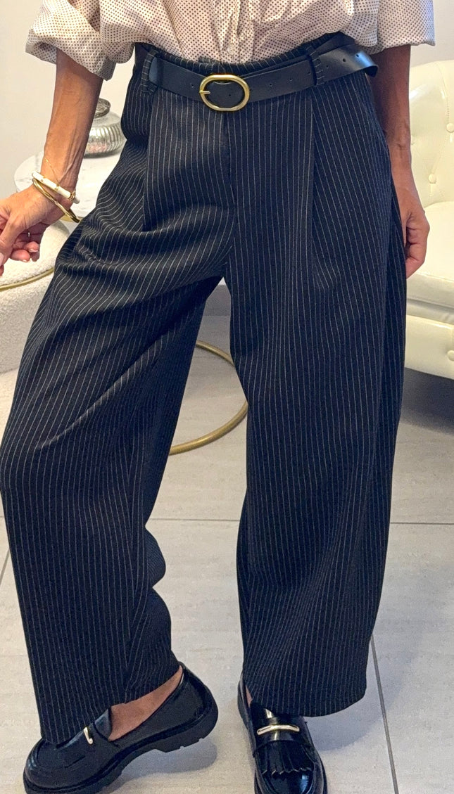 PANTALONE GESSATO MODELLO BARREL