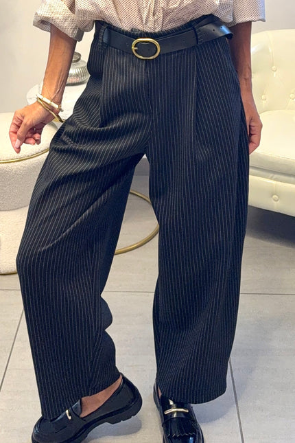 PANTALONE GESSATO MODELLO BARREL