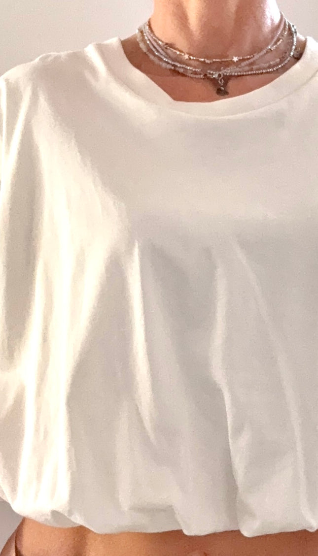 T-shirt con arriccio