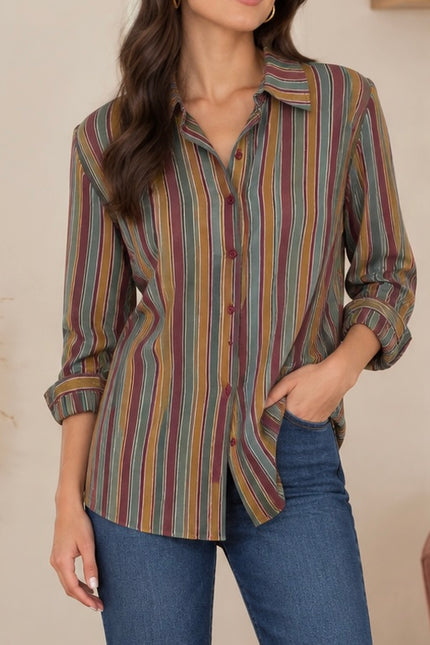 CAMICIA RIGHE MULTICOLOR
