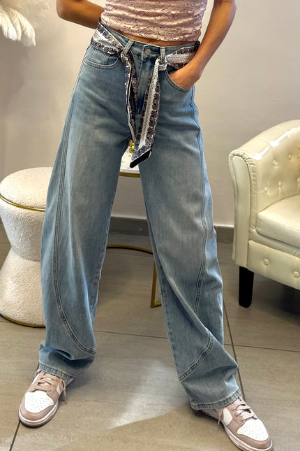 DENIM BALOON CON FOULARD