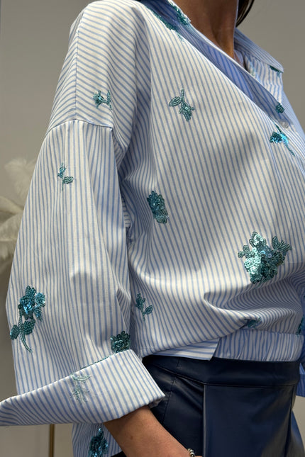 CAMICIA OVER RICAMO RIGA