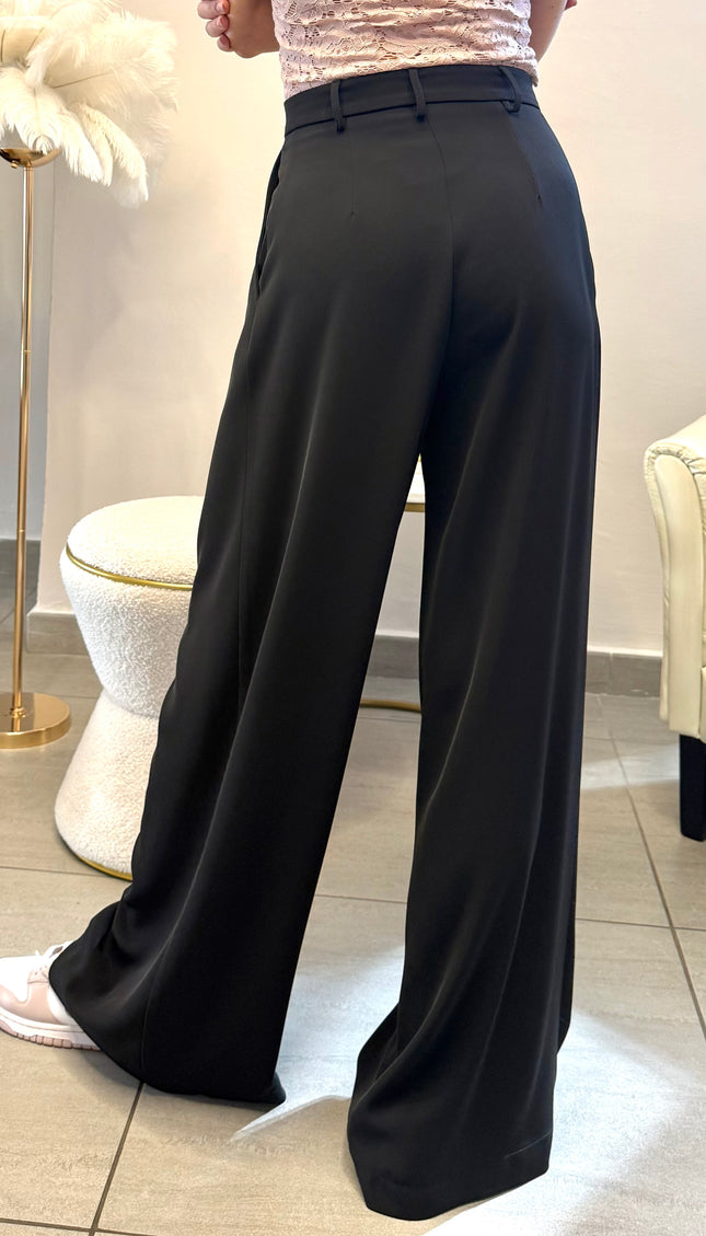 PANTALONE GAMBA LARGA NERO