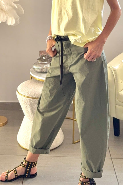 Pantalone “cuoricino” tela parachute