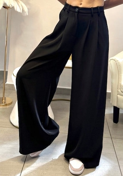 PANTALONE GAMBA LARGA NERO