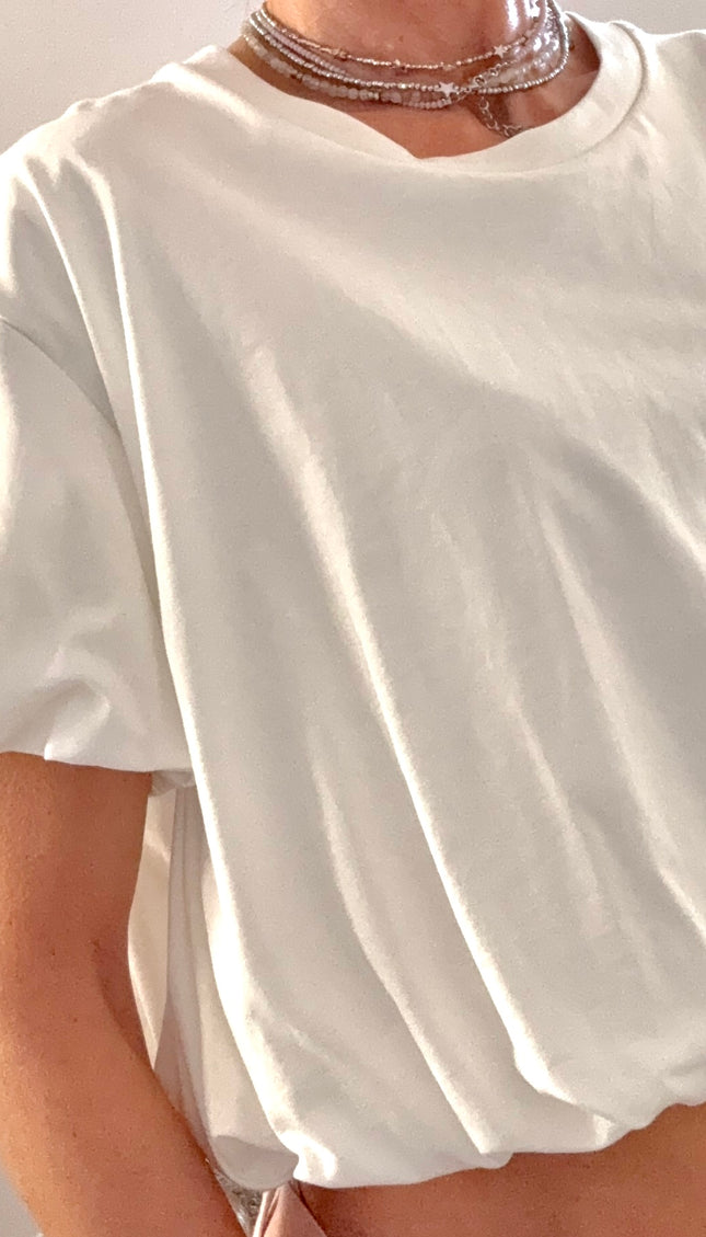 T-shirt con arriccio