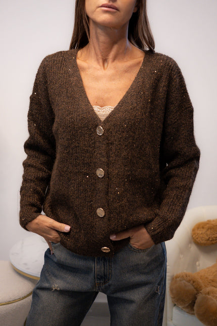 CARDIGAN BOTTONI ORO