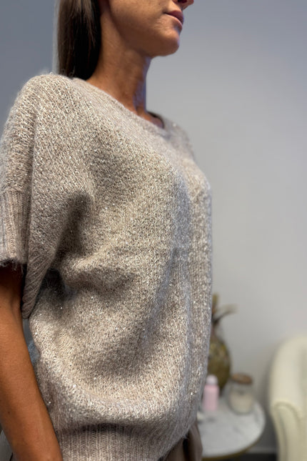 MAGLIA LUREX MEZZA MANICA
