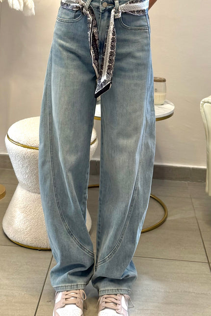DENIM BALOON CON FOULARD