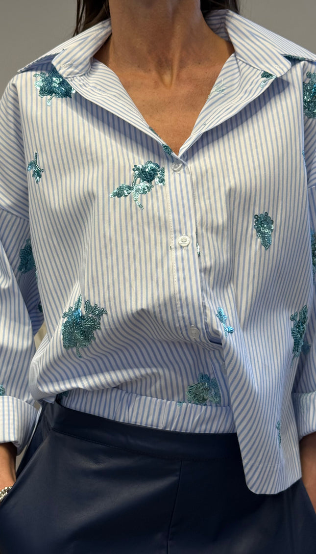 CAMICIA OVER RICAMO RIGA