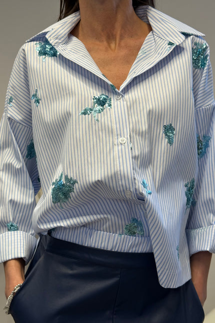 CAMICIA OVER RICAMO RIGA
