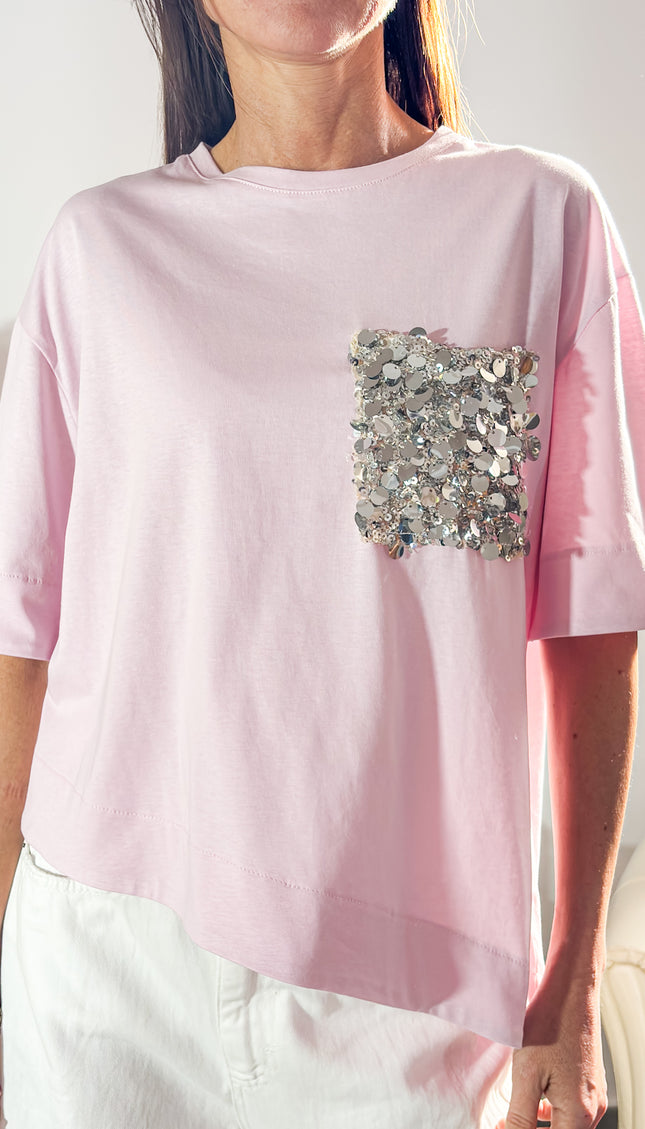 T-SHIRT TASCHINO PAILLETTES