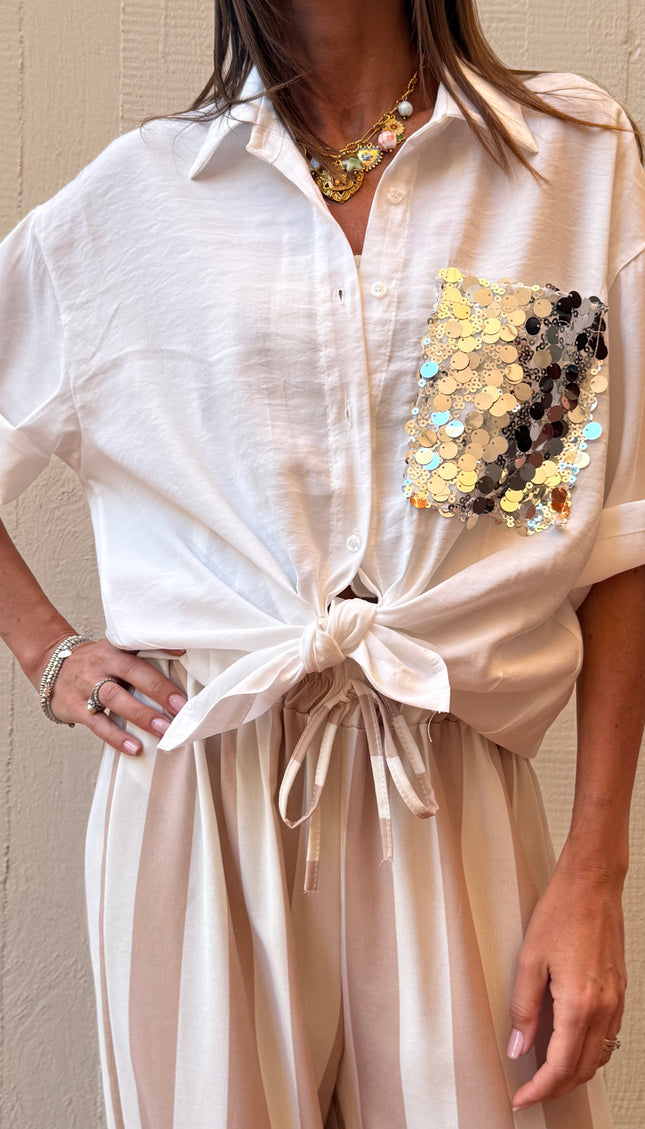 CAMICIA TASCHINO FULL PAILLETTES