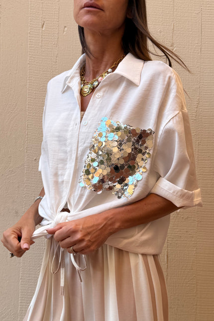 CAMICIA TASCHINO FULL PAILLETTES