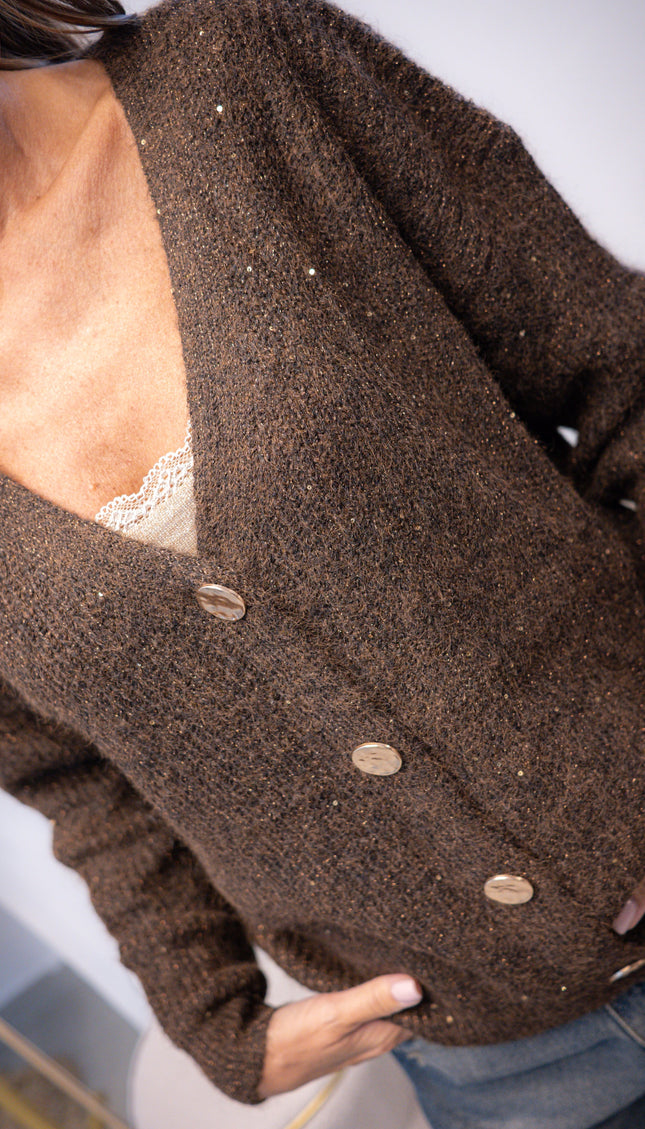 CARDIGAN BOTTONI ORO
