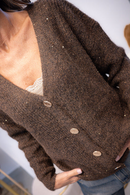 CARDIGAN BOTTONI ORO
