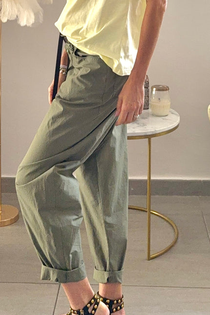 Pantalone “cuoricino” tela parachute