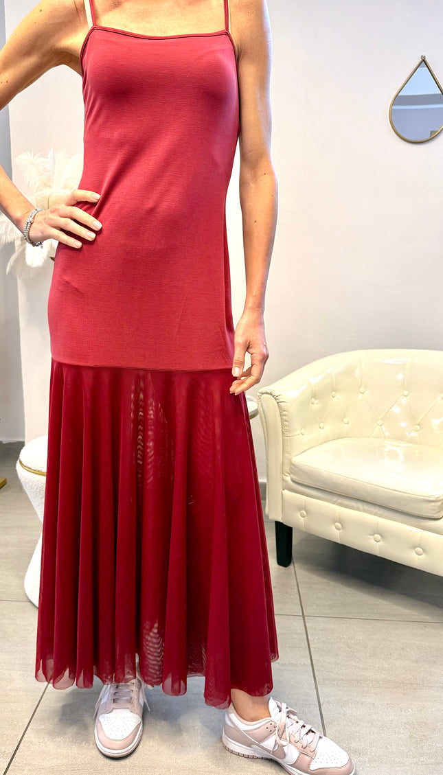 Abito con gonna in tulle
