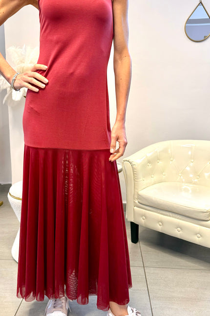 Abito con gonna in tulle