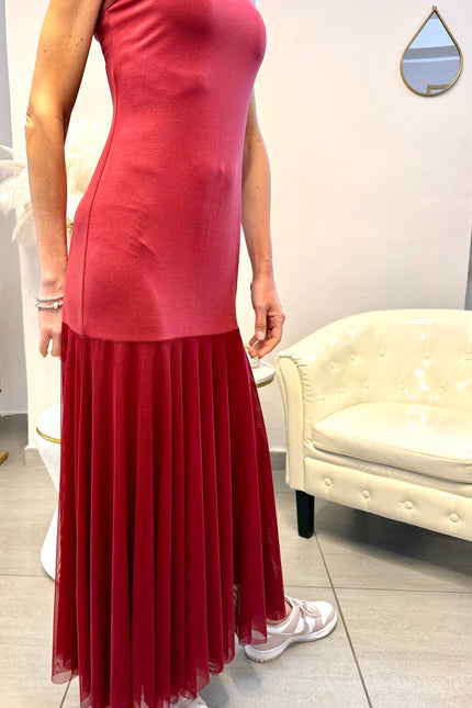 Abito con gonna in tulle