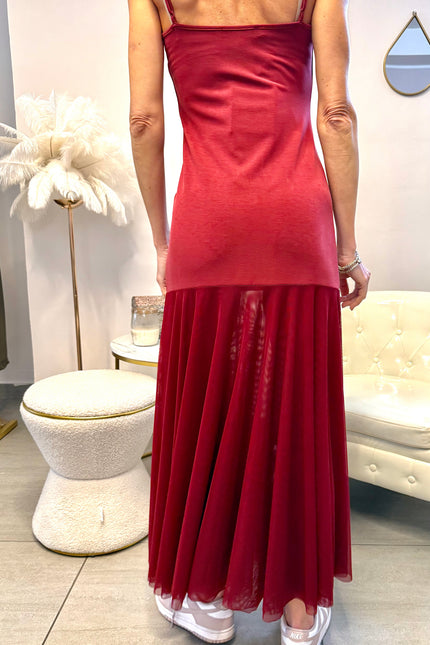 Abito con gonna in tulle