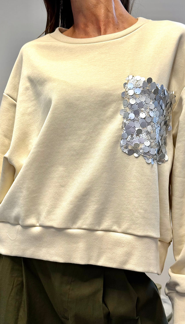 Felpa maxi paillettes