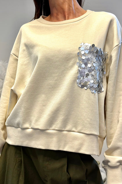 Felpa maxi paillettes
