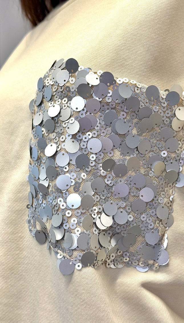 Felpa maxi paillettes