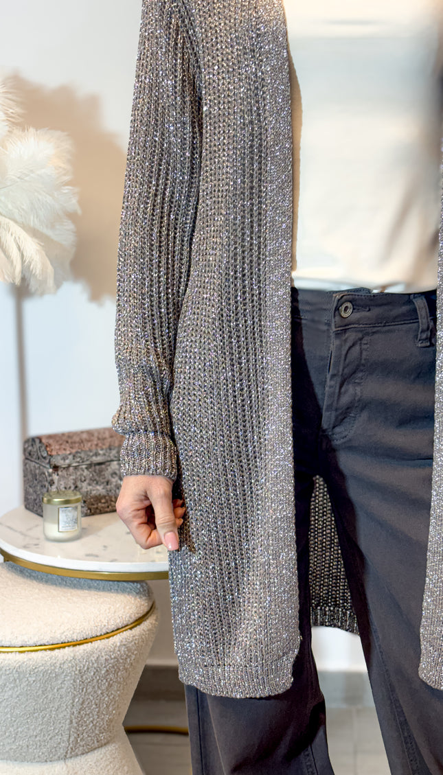 Cardigan lurex