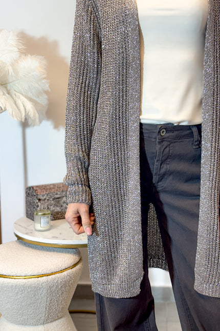 Cardigan lurex
