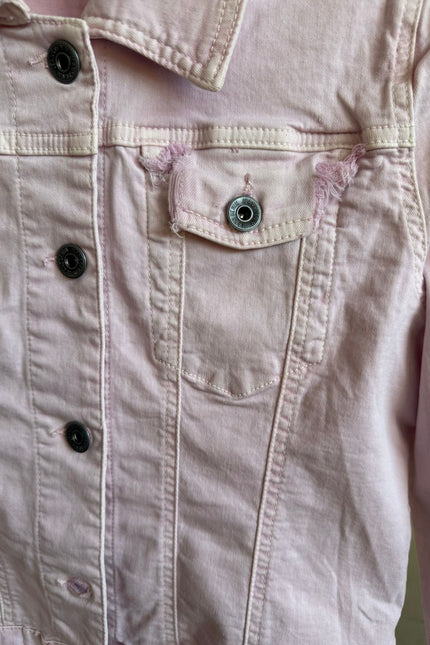 Giubbotto in denim sfrangiato