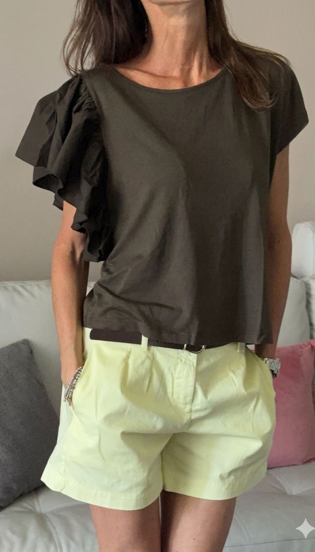 T-SHIRT CON VOLANT