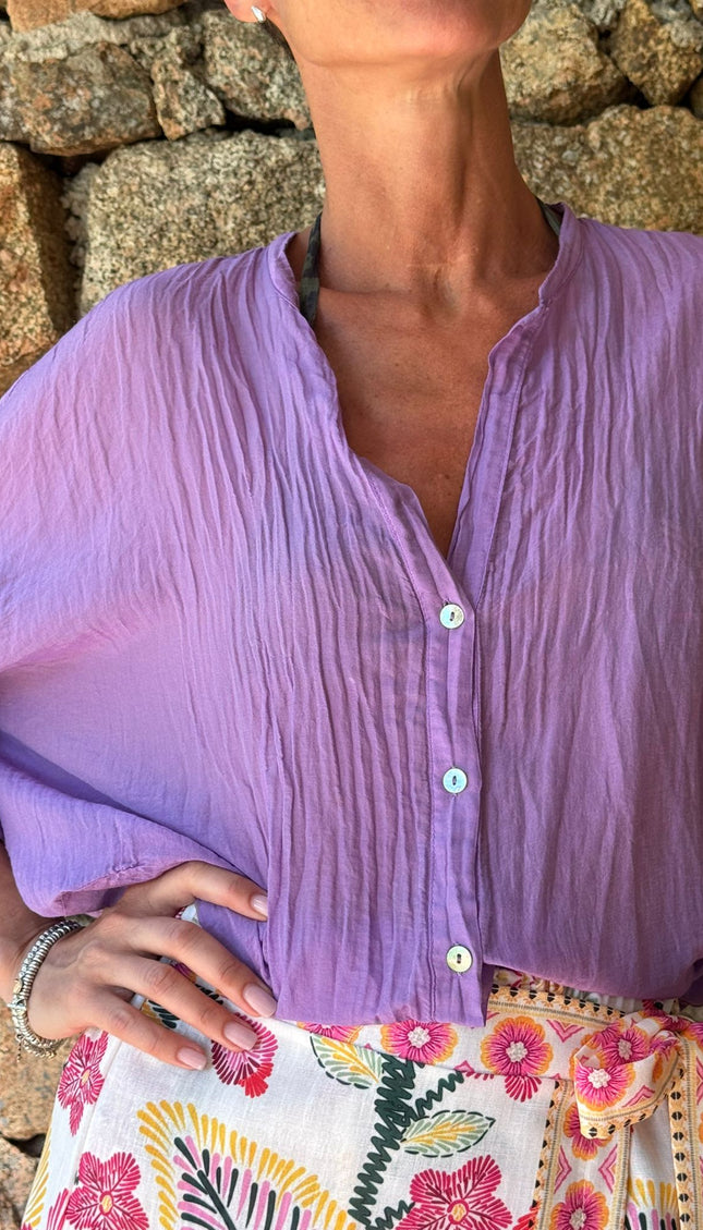 CAMICIA IN MISTO SETA